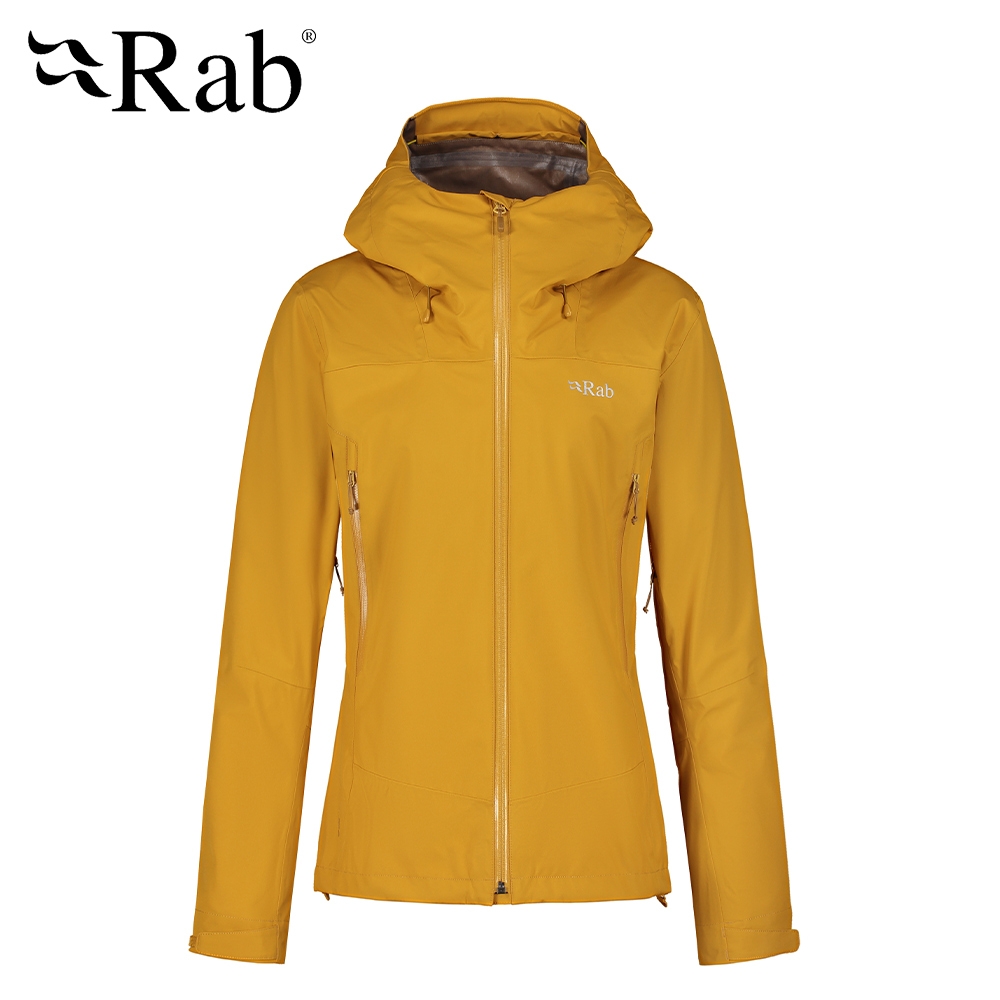 【英國 RAB】Arc Eco Jacket Wmns 防風防水連帽外套 女款 深南瓜黃 #QWH08