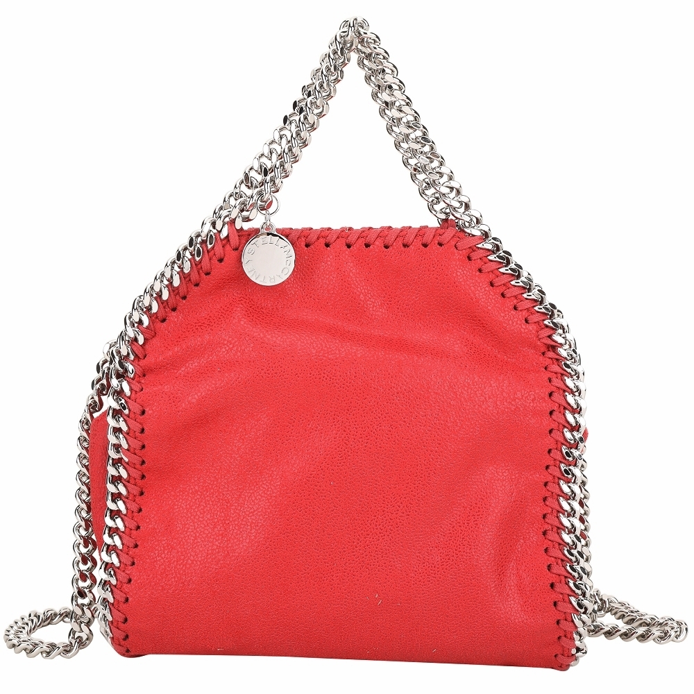 Stella McCartney Falabella Tiny 鍊帶兩用迷你包(唇膏紅)