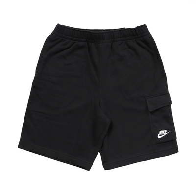 Nike 休閒短褲 NSW Club Shorts 男款 黑 抽繩 棉褲 大口袋 工裝褲 刺繡LOGO DD7015-010