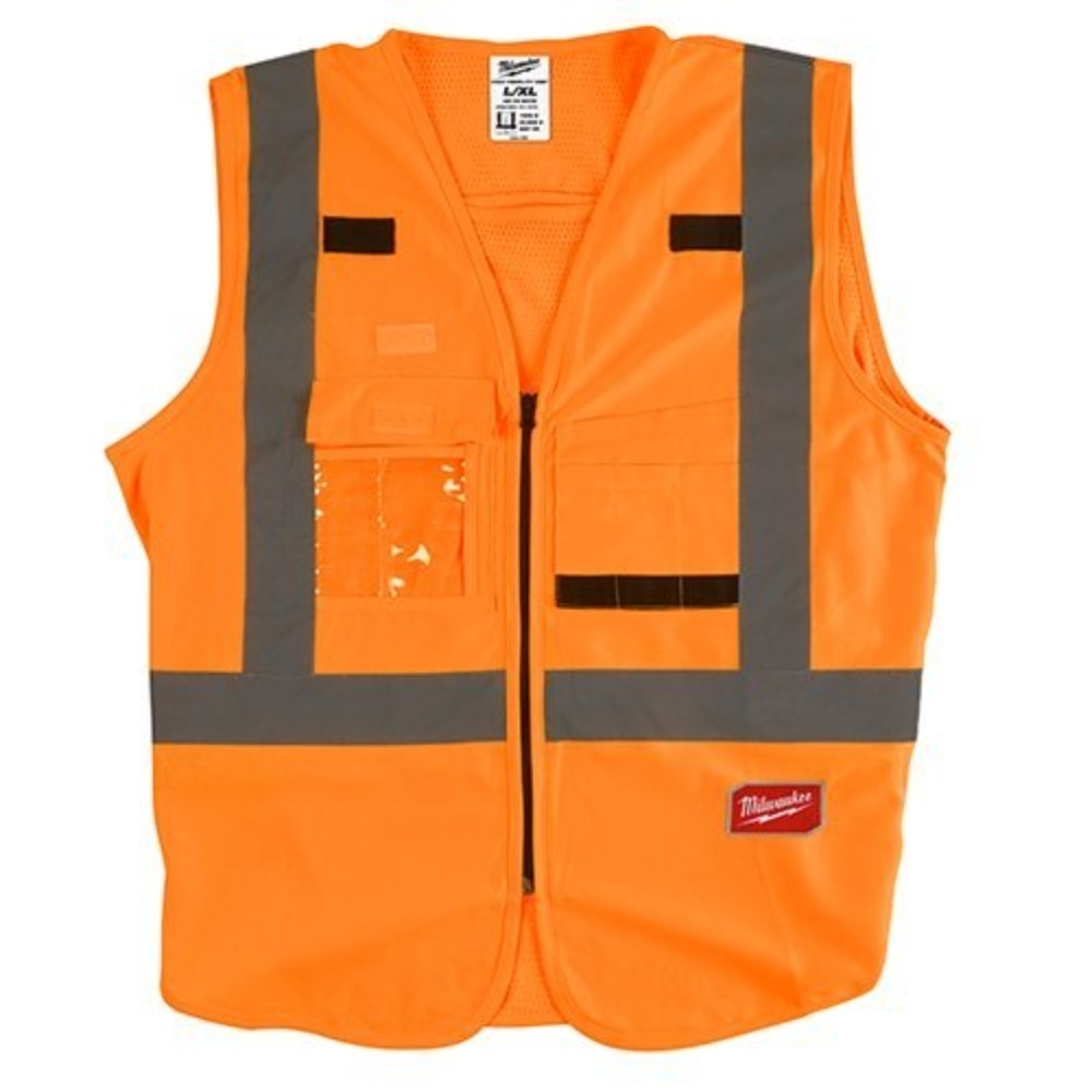 Milwaukee 美沃奇 專業版 工程 反光背心 10個口袋 橘色48-73-5071