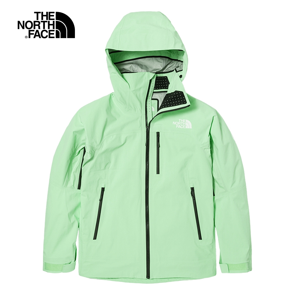 The North Face北面女款綠色防水透氣連帽衝鋒衣｜7UU56S0