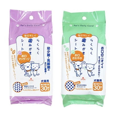 SuperCat超級貓-輕鬆潔牙紙巾30抽 (口腔按摩CS35/口氣清新CS36)