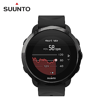 SUUNTO 3 Fitness 保持健康與活力生活的體適能運動腕錶 (全黑)