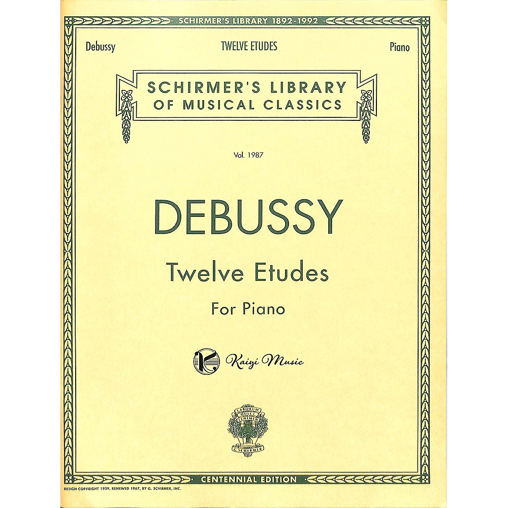 【凱翊︱Schirmer】德布西：十二首鋼琴練習曲Debussy: Twelve Etudes for Piano (Vol. 1987) | 拾書所