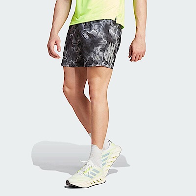 Adidas OTR Short AOP IB6395 男 短褲 亞洲版 運動 慢跑 訓練 吸濕排汗 反光 灰黑