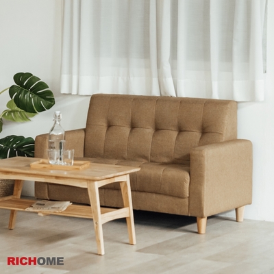 【RICHOME】妮可雙人沙發-2色 P-R-CH1212BR/GR 116 x 61 x 68 CM