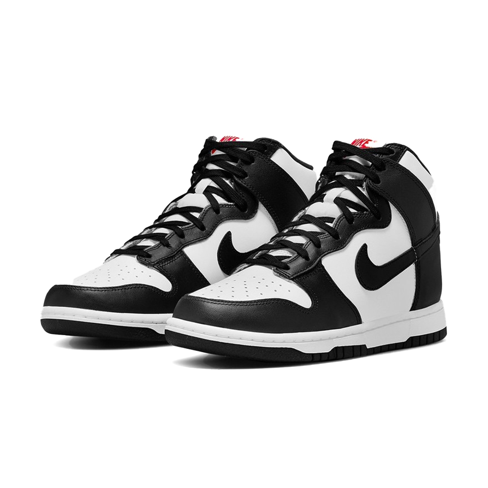 Nike Dunk High “Panda” 女鞋黑白色紅LOGO 熊貓高筒休閒鞋DD1869-103