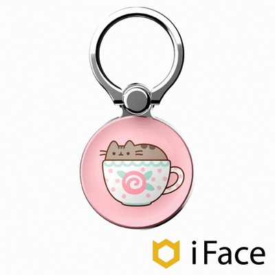 日本 iFace x Pusheen Smart Ring 胖吉貓限量聯名款手機指環 - 茶杯