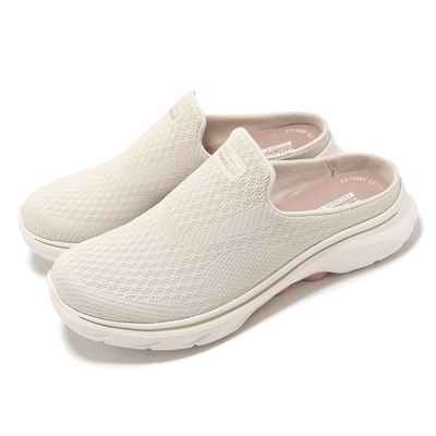 Skechers 休閒鞋 Go Walk 7-INCI 女鞋 米白 穆勒鞋 透氣 緩衝 健走鞋 懶人鞋 125224NAT