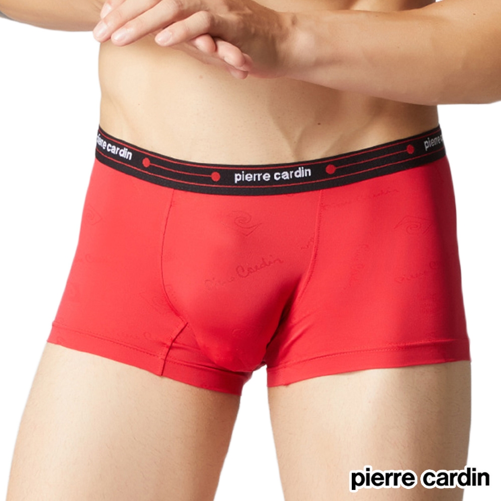 皮爾卡登 Pierre Cardin  MIT製萊卡超細纖維提花四角褲-單件-紅
