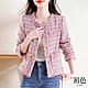 初色 小香風寬鬆圓領單排釦長袖短款西裝外套-粉色-30901(M-2XL可選) product thumbnail 1