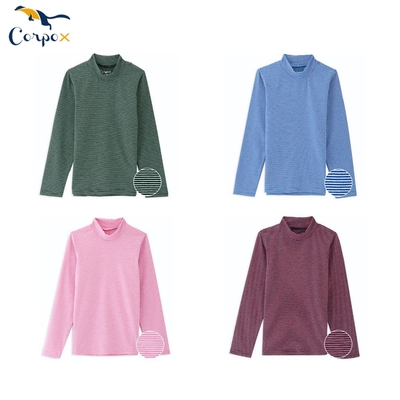 CorpoX 童款半高領發熱保暖衣(玻尿酸/條紋)-3色