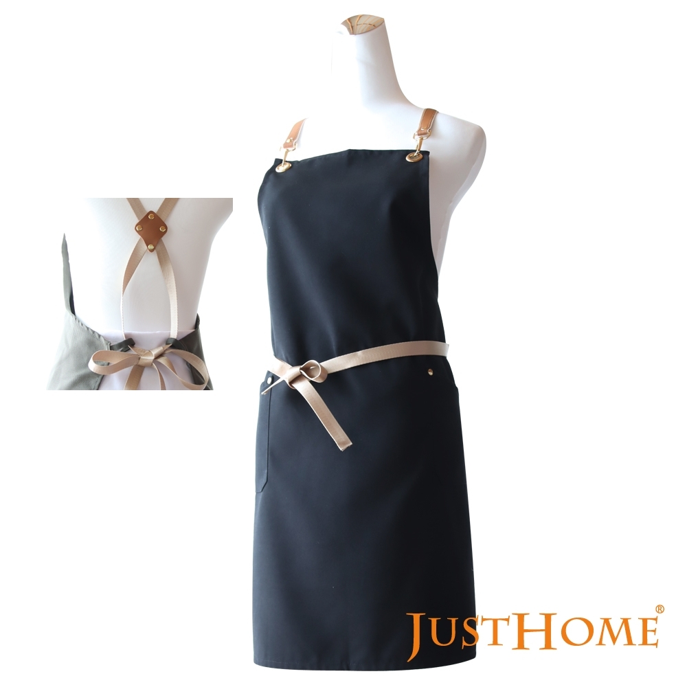 Just Home費森軟帆布X型皮帶圍裙(69x77cm)廚房烹飪及居家好幫手 product image 1