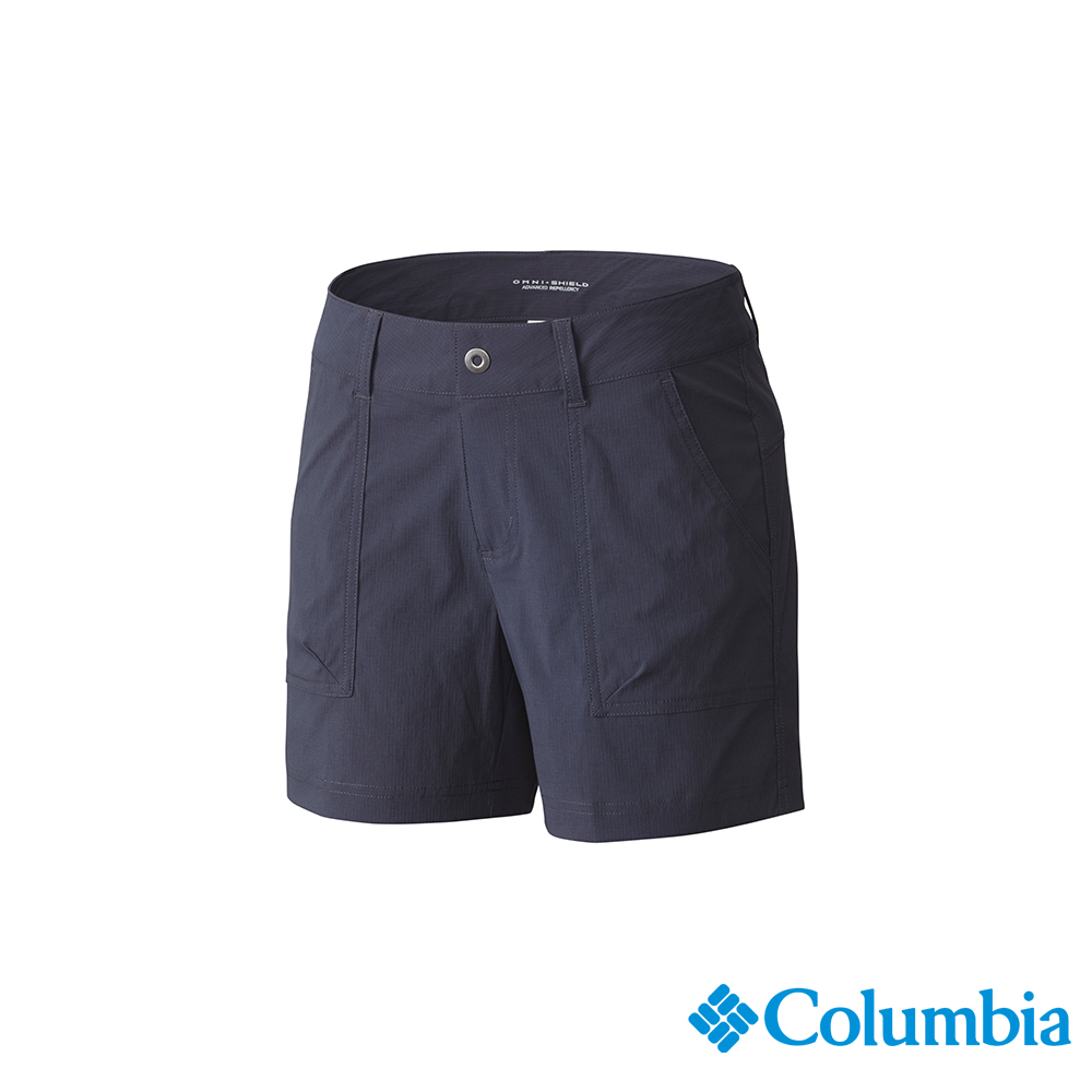 Columbia 哥倫比亞 女款-UPF30防潑短褲-深藍 UAR19890NY