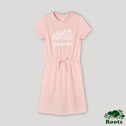 Roots女裝-愛最大加拿大日系列 國旗海狸洋裝-粉色