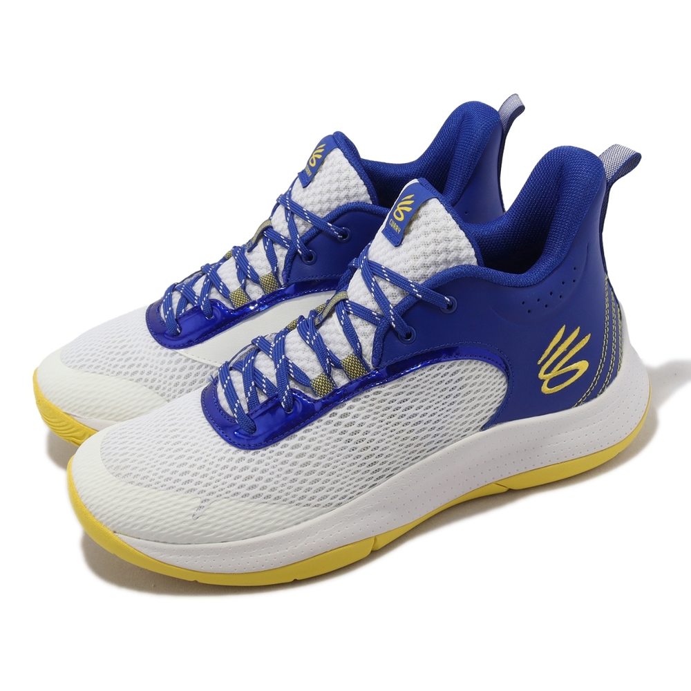 Under Armour 籃球鞋3Z6 男鞋白藍Curry 勇士子系列UA 緩衝3025090103