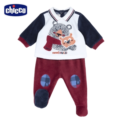 chicco-松鼠家族-有領+連腳褲套裝