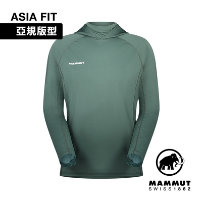 【Mammut 長毛象】Selun FL Sun Hoody AF Men 機能套頭連帽上衣 深玉石綠 男款 #1016-01400