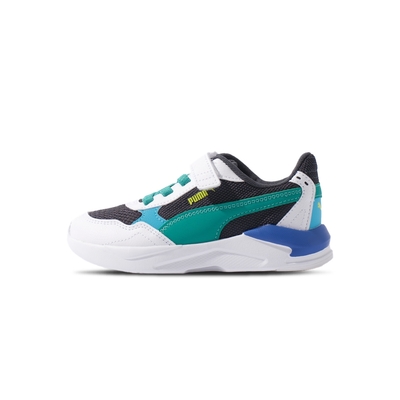 Puma X-RAY SPEED LITE AC PS 童鞋 中童 白黑綠色 魔鬼氈 運動 休閒鞋 38552526