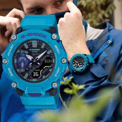 CASIO 卡西歐 G-SHOCK 戶外冒險家雙顯腕錶 禮物推薦 畢業禮物 47.1mm / GA-2200-2A