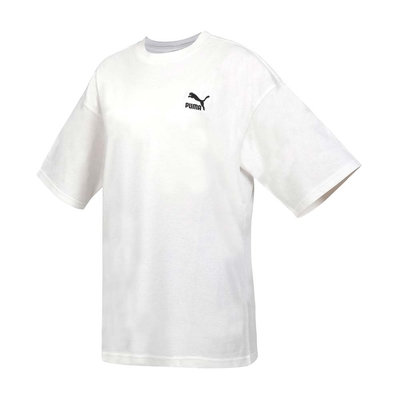 PUMA 男女流行系列CLASSICS寬鬆短袖T恤-歐規 休閒 慢跑 上衣 67918802 白黑