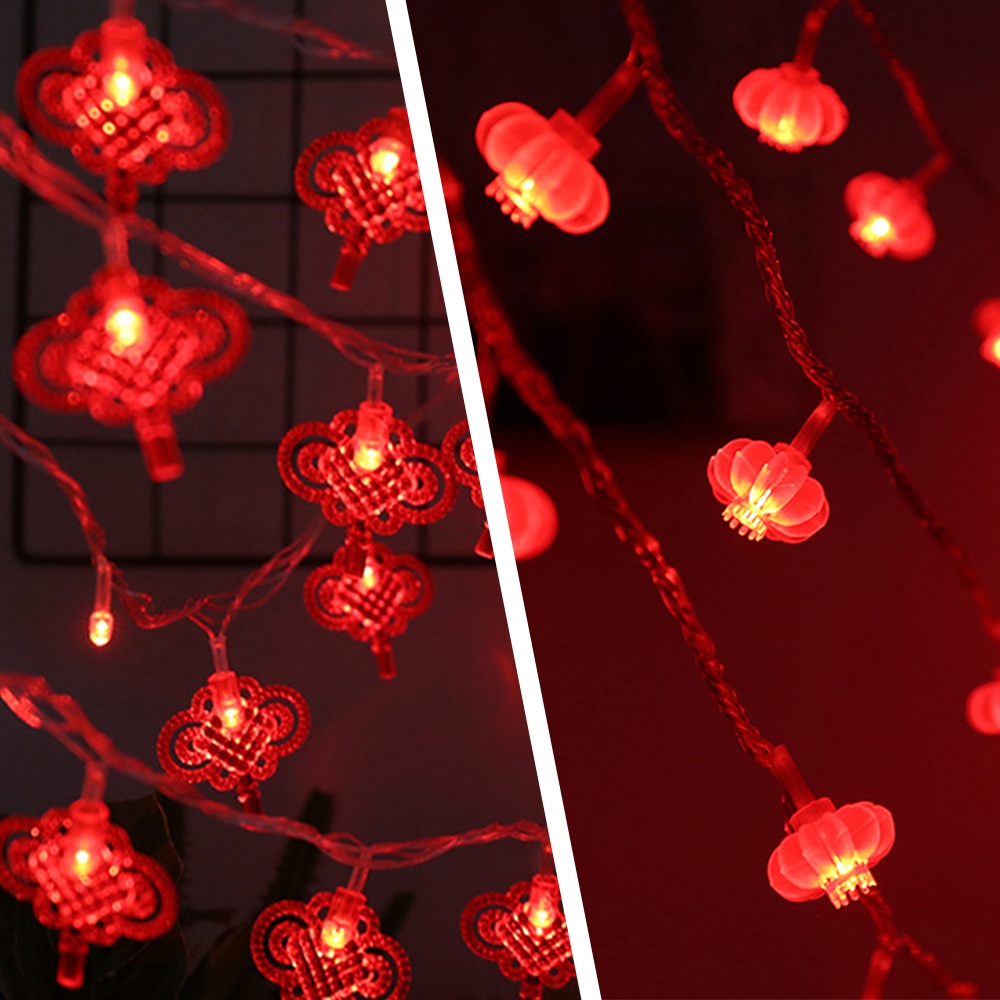 半島良品 3米節慶風燈串  新年佈置  LED燈串 新年裝飾 燈籠燈 中國結 燈串 新春佈置 (2款)