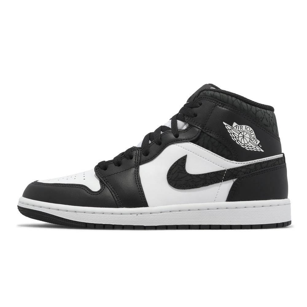 Nike Air Jordan 1 Mid SE 黑白熊貓爆裂紋AJ1 男鞋一代FB9911-001