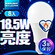 【8入組】億光18.5W LED超節能Plus燈泡 BSMI 節能標章(白光/黃光) product thumbnail 2