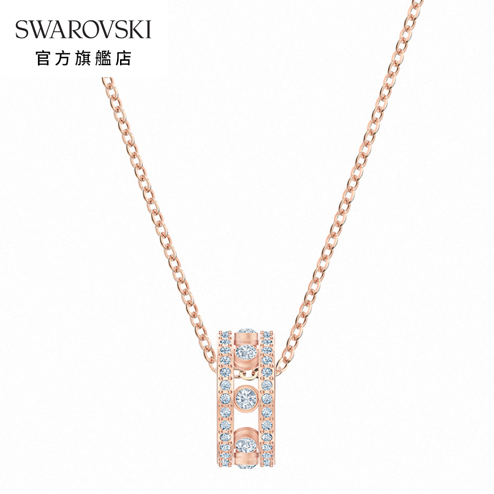 SWAROVSKI 施華洛世奇 MY HERO 玫金色命運之輪項鏈