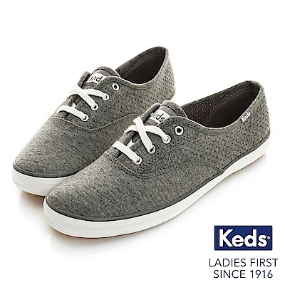 Keds CHAMPION 綁帶休閒鞋-炭灰