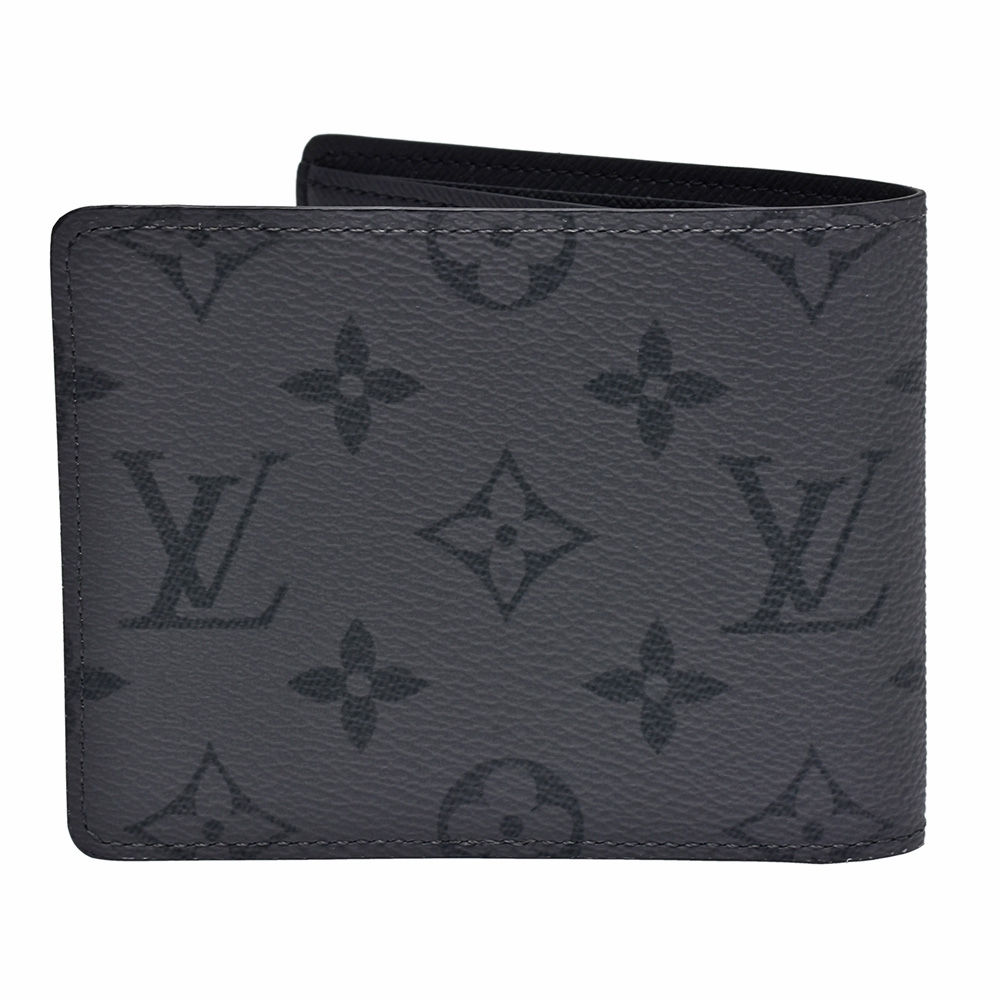 Louis Vuitton Monogram Eclipse Bifold Wallet Marco M62545 Men's