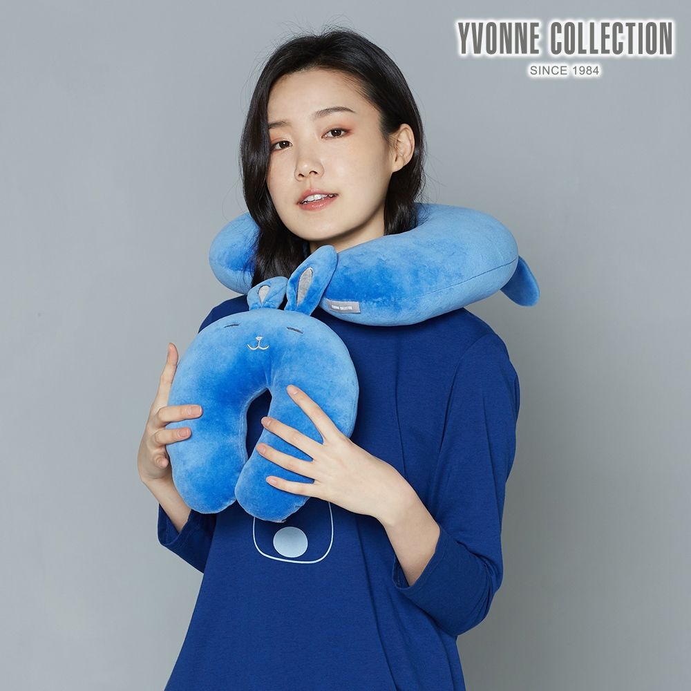 YVONNE 網路限定色｜兔子造型頸枕-寶石藍