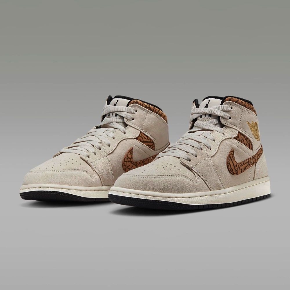 NIKE AIR JORDAN 1 MID SE 男運動休閒鞋-卡其色-DZ4129102 | 休閒鞋