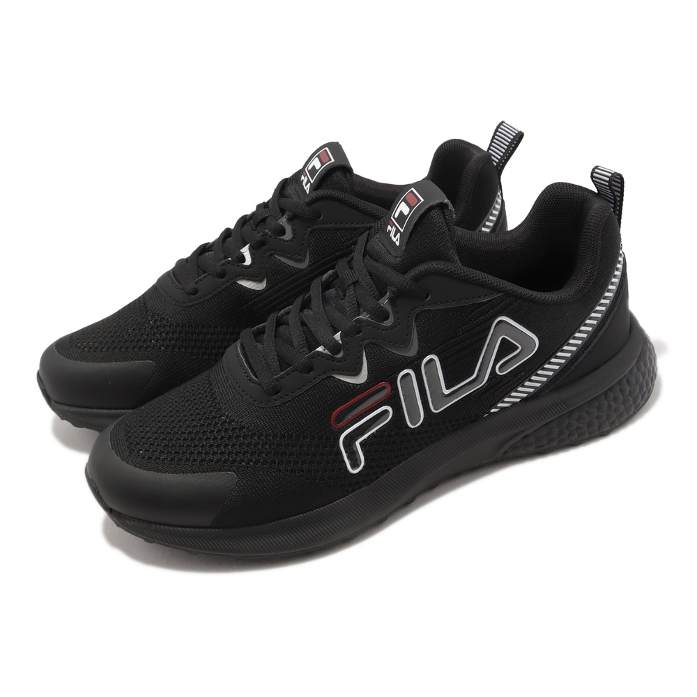 Fila 慢跑鞋 Light Neurons 男鞋 黑 白 路跑 基本款 支撐 運動鞋 斐樂 1J912W001