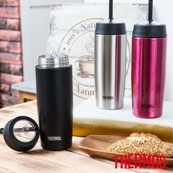 THERMOS 膳魔師不鏽鋼真空吸管隨行瓶0.47L(TS403)-SS(不鏽鋼色)