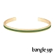 BANGLE UP 復古經典琺瑯鍍金開口手環 -抹茶綠 product thumbnail 1