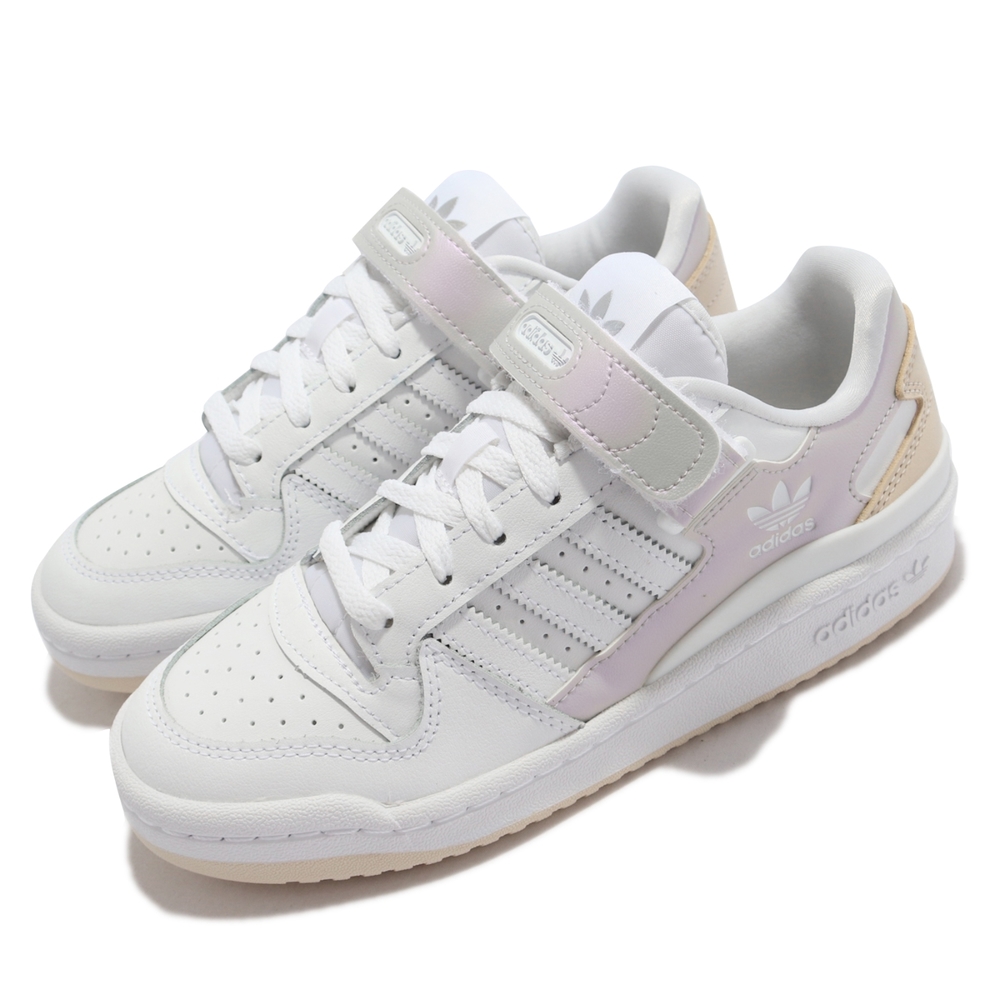 adidas 休閒鞋 Forum Low 經典 運動 女鞋 愛迪達 魔鬼氈 環保理念 皮革 舒適穿搭 白 GX5061