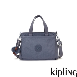 Kipling 灰調寧靜藍多袋手提包-KANAAN