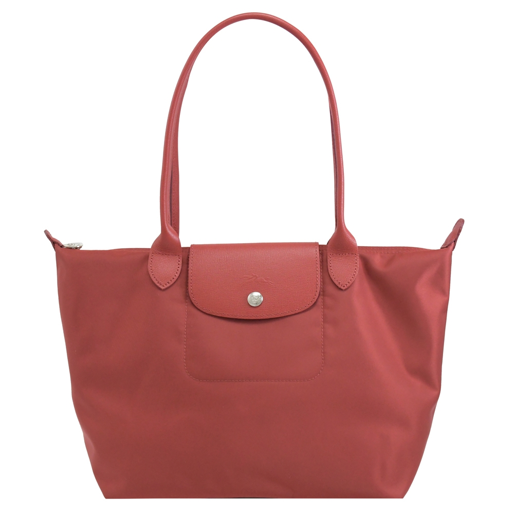 LONGCHAMP Le Pliage 經典長把肩背包(磚紅/S)