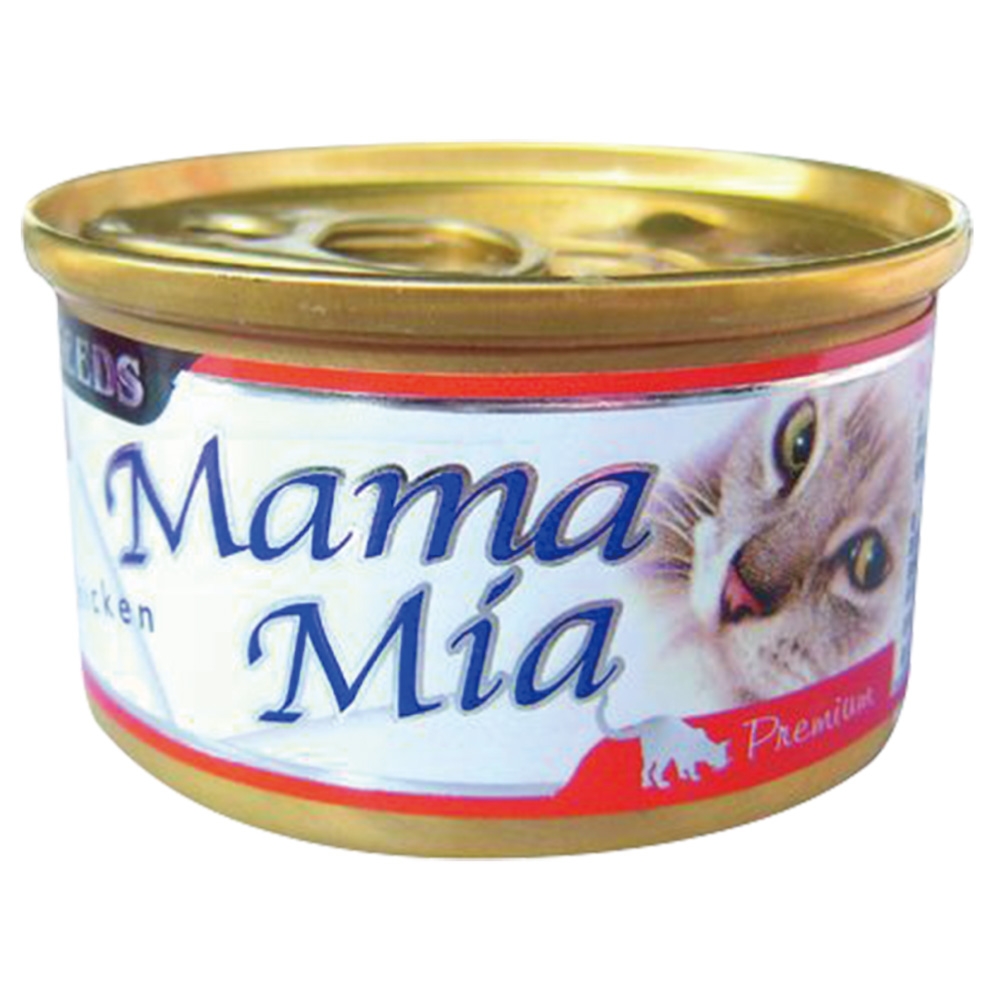 【Seeds 聖萊西】MamaMia貓餐罐-鮮嫩純雞肉(85gX24罐)