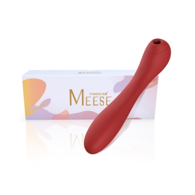 MEESE米斯-S系列 可彎曲 吸吮按摩棒-女王紅 加溫款 情趣用品/成人用品