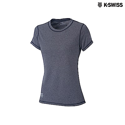 K-SWISS Coverseam Panel Tee排汗T恤-女-鐵灰