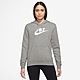 NIKE 上衣 女款 長袖上衣 帽T 運動 AS W NSW CLUB FLC GX STD PO HD 灰 DQ5776-063 product thumbnail 1