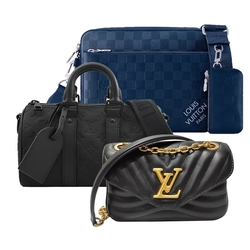 【Louis Vuitton 路易威登】經典Keepall 25波士頓包/Trio帆布三合一郵差包/New Wave PM金屬鍊包