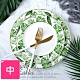 【Homely Zakka】北歐創意輕奢風熱帶植物金邊陶瓷餐具_中圓平盤 product thumbnail 1
