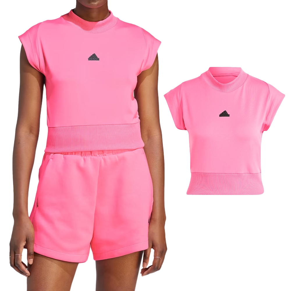 Adidas W Z.N.E. Tee 女款 粉色 休閒 運動 排汗 快乾 短版 短袖 IM4915