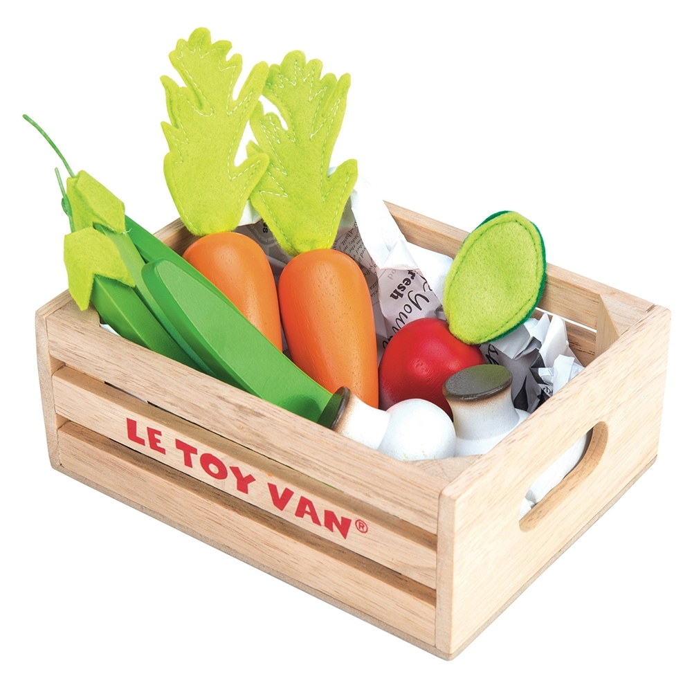 英國 Le Toy Van 角色扮演系列-新鮮蔬菜盒玩具組