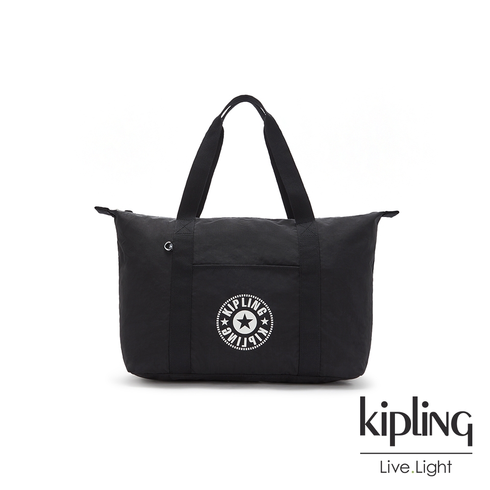 Kipling 寧靜深邃黑簡約手提肩背托特包-ART M LITE