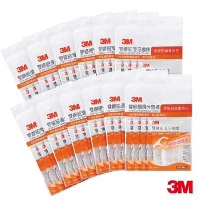 3M 雙線牙線棒量販包 (12包/共1536支)