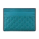 GUCCI經典Guccissima系列MINI雙G壓紋LOGO牛皮卡片夾(土耳其綠) product thumbnail 1